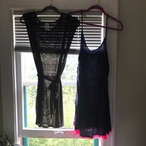 Set of two bathing suit cover-ups.